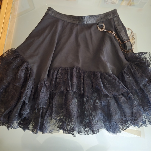 Lip Service Black Lace Gothic Skirt - Picture 2 of 5